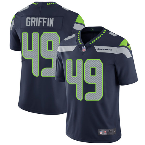 Nike Seahawks #49 Shaquem Griffin Steel Blue Team Color Youth Stitched NFL Vapor Untouchable Limited Jersey